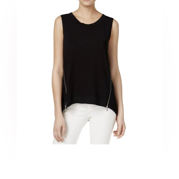 RACHEL RACHEL ROY High Low Zip Detail Tank Top Gray Xl - Picture 3 of 9